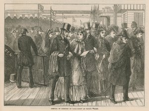 Parlamentsledamöternas ankomst till St Pauls Wharf av English School