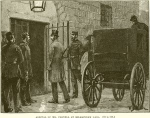 Mr. Parnells ankomst till Kilmainham Gaol av English School