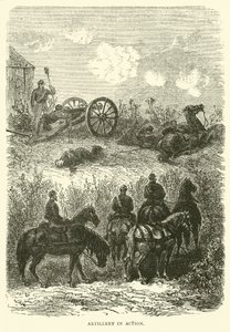 Artilleri i aktion, oktober 1870 av English School