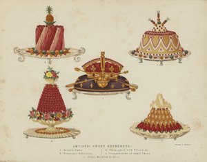 Konstnärliga söta entremets av English School
