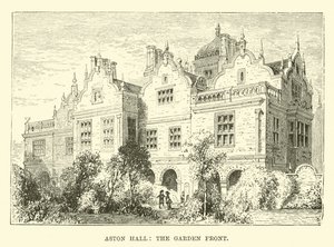 Aston Hall, trädgårdsfronten av English School