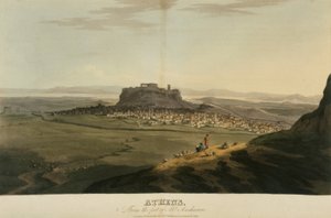 Aten, illustration från "En resa genom Albanien och andra provinser... till Konstantinopel, under åren 1809-1810" av J.C. Hobhouse av English School