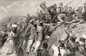 Angreb af mytterister på Redan-batteriet i Lucknow, 30. juli 1857, fra 