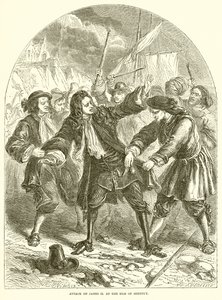 Attack mot James II. på Isle of Sheppey av English School