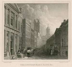 Auction Mart, St Bartholomews Lane, London och Bank av English School
