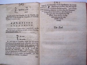 BT3.206.24 Sidor från Grundarbetet, eller grunden lagd, (eller så avsedd) för inramningen av ett nytt perfekt språk: och en universal eller gemensam skrift av Francis Lodowyck, publicerad i London, 1652 av English School