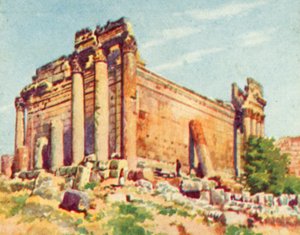 Baalbek, Bacchustemplet (färglitografi) av English School