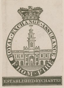 Märke för Royal Exchange Assurance from Fire av English School