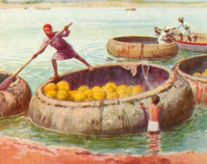 Bagdad, Gufah vid Tigris (färglitografi) av English School