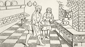 Baka bröd på 1400-talet, från 