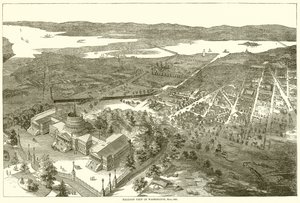 Ballongvy över Washington, maj 1861 av English School