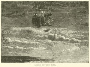 Ballongstolpe från Paris, oktober 1870 av English School
