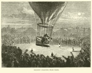 Ballong med start från Paris, september 1870 av English School