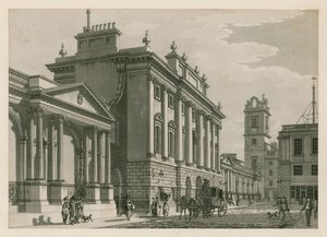 Bank of England, West Wing tillagd av Sir Robert Taylor, 1783 av English School
