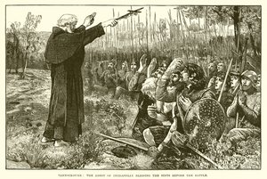 Bannockburn: Abboten av Inchaffray välsignar skottarna före striden