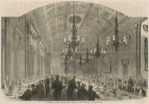 Bankett i Fishmongers Hall på Lord Mayors Day av English School