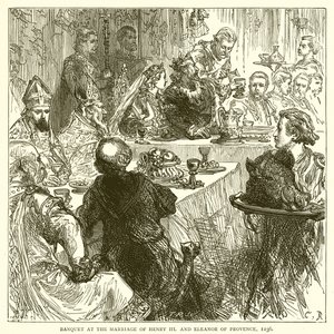 Bankett vid Henrik III:s och Eleanor av Provences bröllop, 1236 av English School