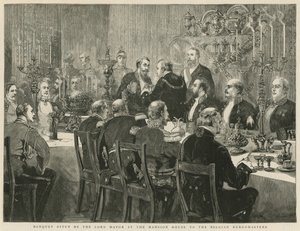 Bankett ges av överborgmästaren i Mansion House av English School