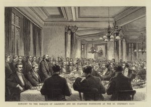 Bankett till markisen av Salisbury och Sir Stafford Northcote på St Stephen