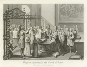 Dop enligt Roms kyrka, 1700-talet av English School