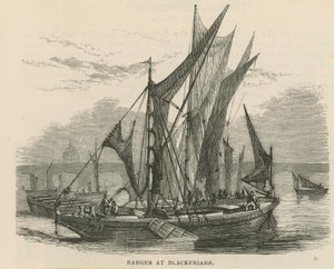 Pråmar på Blackfriars av English School