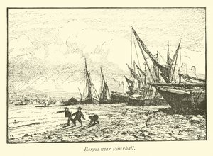 Pråmar nära Vauxhall av English School