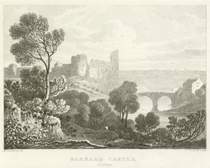 Barnard Castle, Durham (gravyr) av English School