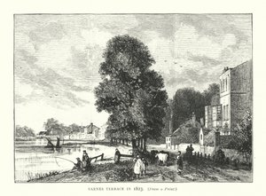 Barnes Terrace år 1823 (gravyr) av English School
