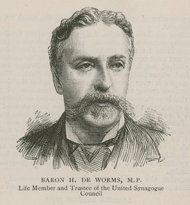Baron H De Worms, MP, livstidsmedlem och förvaltare av United Synagogue Council av English School