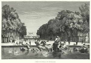 Apollons bassäng i Versailles (gravyr) av English School