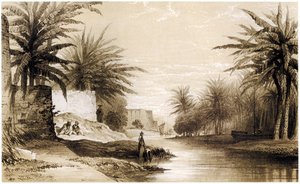 Basra, ca 1834-37 (teckning) av English School