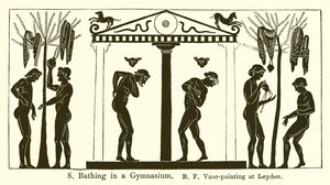 Bada i ett gymnasium av English School