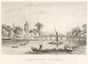 Battersea Bridge, Surrey (gravyr) av English School