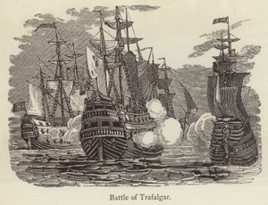 Battle Of Trafalgar (gravyr) av English School