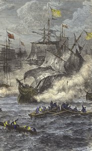Slaget vid La Hogue, 1692 av English School