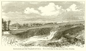 Battlefield och Old Windmill of Crecy av English School