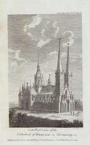 Bayeux-katedralen, Normandie, 1819 av English School