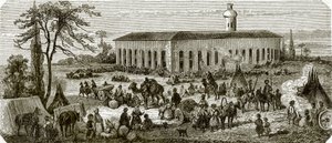 Bazaar och mässa i Nertchinsk-Ryssland i Asien av English School