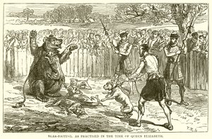 Bear-Baiting, som utövades på drottning Elizabeths tid av English School