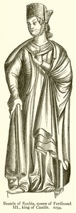 Beatrix av Suabia, drottning av Ferdinand III, kung av Kastilien. 1234 av English School