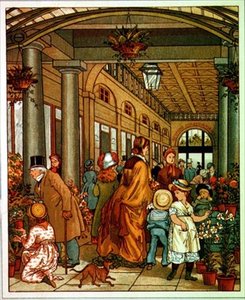 Bedford Conservatories, bokillustration (färgad litho) av English School
