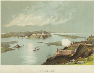Belgrad vid sammanflödet av floderna Sava och Donau av English School