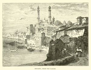 Benares, från Ganges av English School