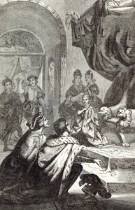 Trolovning av den franska prinsessan till Richard II, illustration från "Cassell