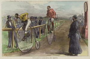 Cykelmatch vid Lillie Bridge av English School