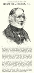 Biografisk notis om Alexander Anderson, MD (gravyr) av English School