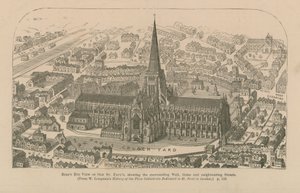 Fågelperspektiv av gamla St Pauls av English School