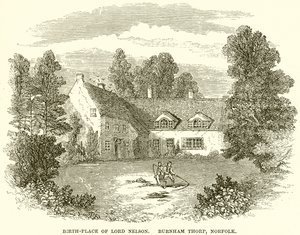 Lord Nelsons födelseplats. Burnham Thorp, Norfolk av English School