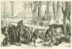 Bivack av General Ducrots trupper i skogen i Vincennes, oktober 1870 av English School