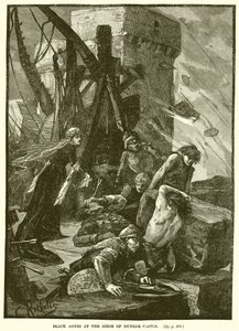 Black Agnes vid belägringen av Dunbar Castle av English School